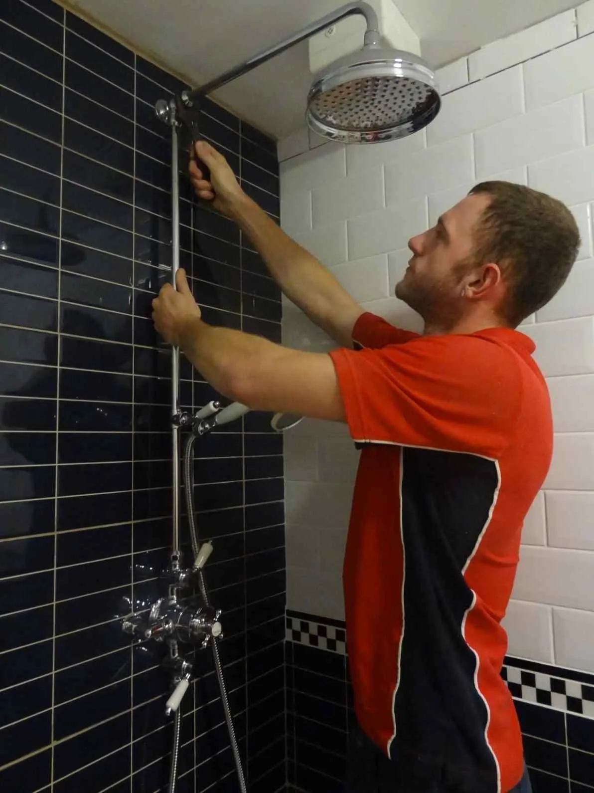 Sunbury Plumbers engineer installing copper pipework during a boiler and central heating installation
